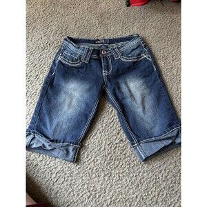 Angels Denim Jr Sz 5 Bermuda Stretchy Jean Shorts